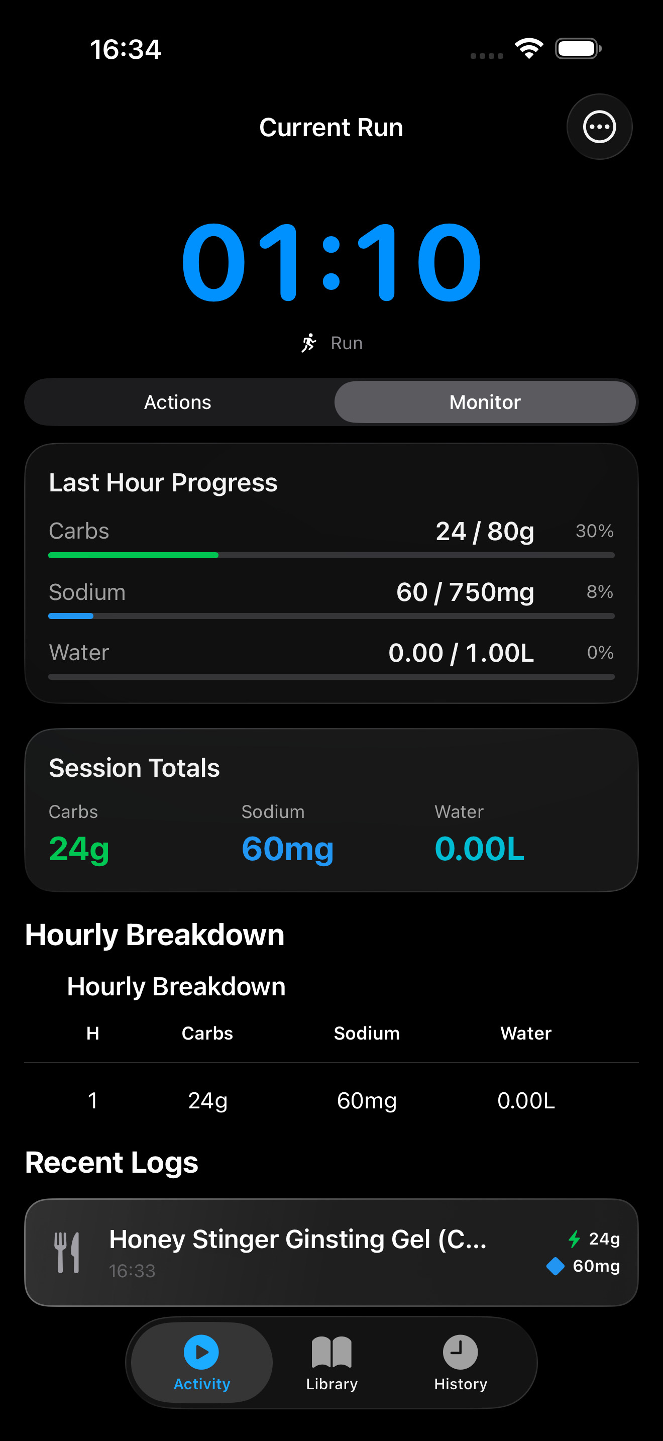 Hourly Breakdown Screenshot